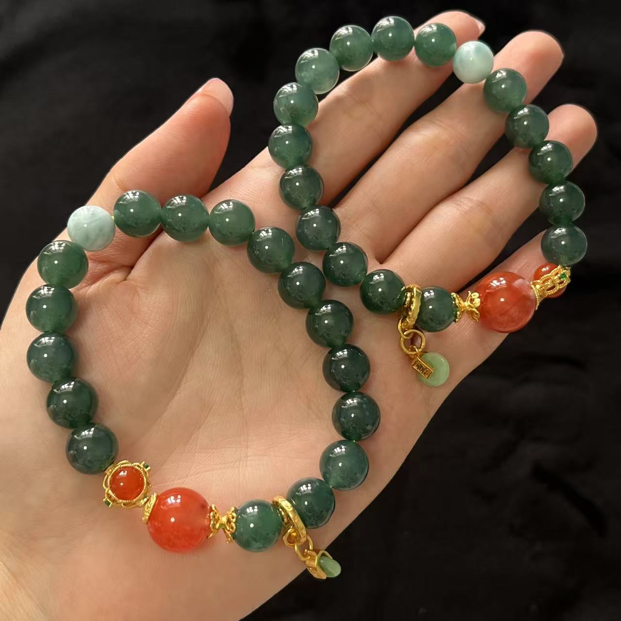 翡翠蓝水DIY手串-约10mm-多样性发货-H春