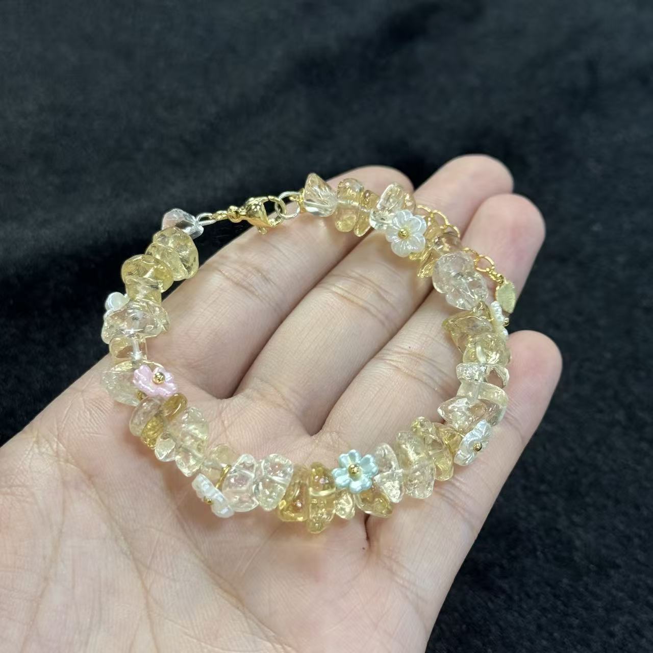 黄水晶手链-约8mm-多样性发货-Q奥-B955
