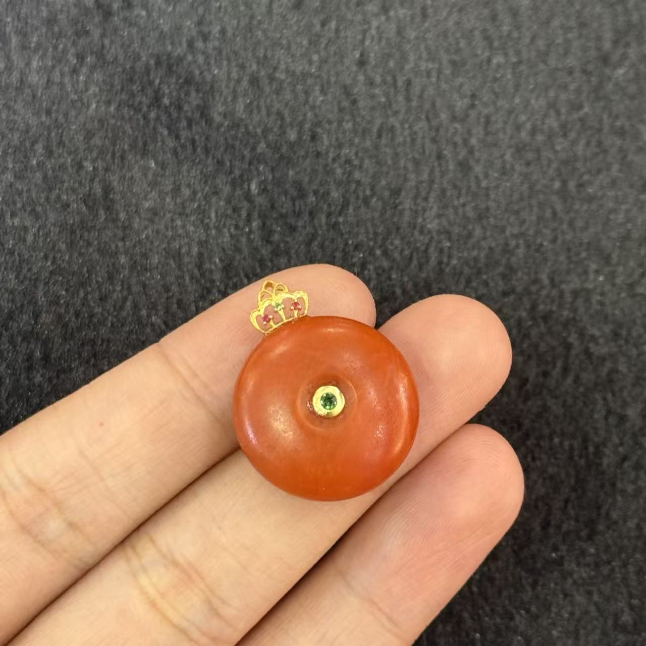 南红(玛瑙)南红平安扣吊坠-多样性发货-H祥-B2812