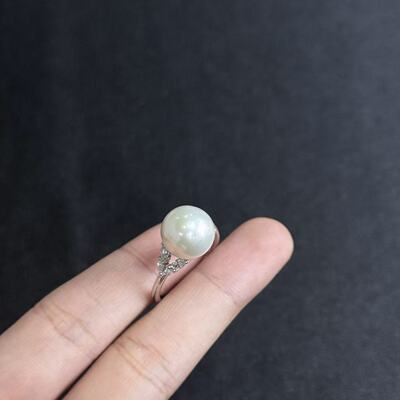 S925淡水珍珠戒指约11mm，多样性发货-ZG珍，B5159