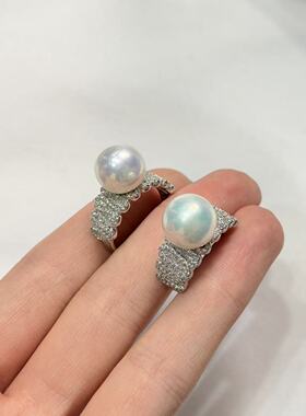 S925银淡水珍珠戒指-约11mm-多样性发货-ZG珍-多样性发货- A2161