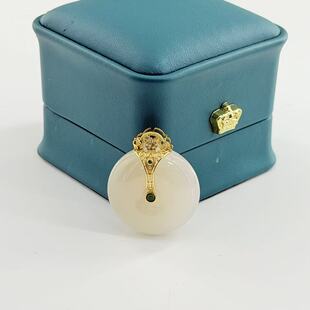 DY一 18K和田玉平安扣吊坠 多样性发货 25mm V465 约11