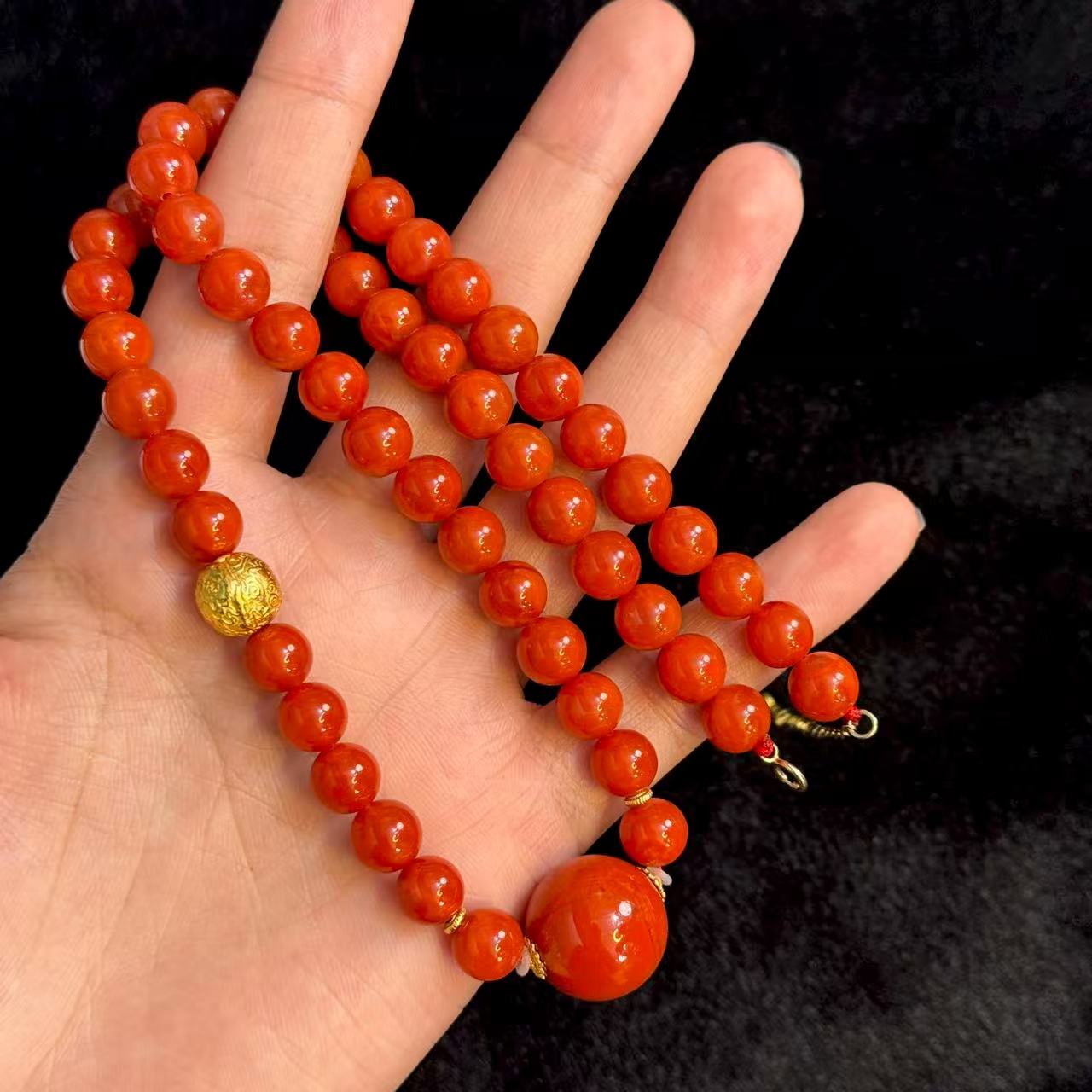 南红（玛瑙）南红项链-约8*15mm-多样性发货-H祥