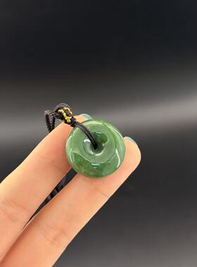 和田玉平安扣吊坠-约24*10mm-多样性发货-FZ红-A2466