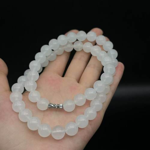 金丝玉（石英质玉）项链-约10mm-多样性发货-BD千