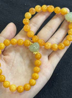 琥珀/蜜蜡蜜蜡手串-约9m-多样性发货-H腾Y5382