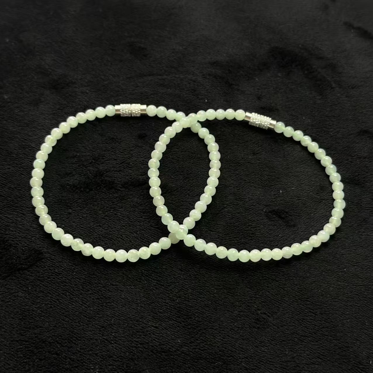 翡翠飘晴米珠手链-约3mm--多样性发货-ZC缘