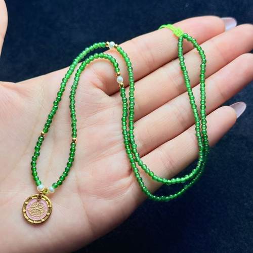 翡翠项链-约2mm-多样性发货-L银-A5120