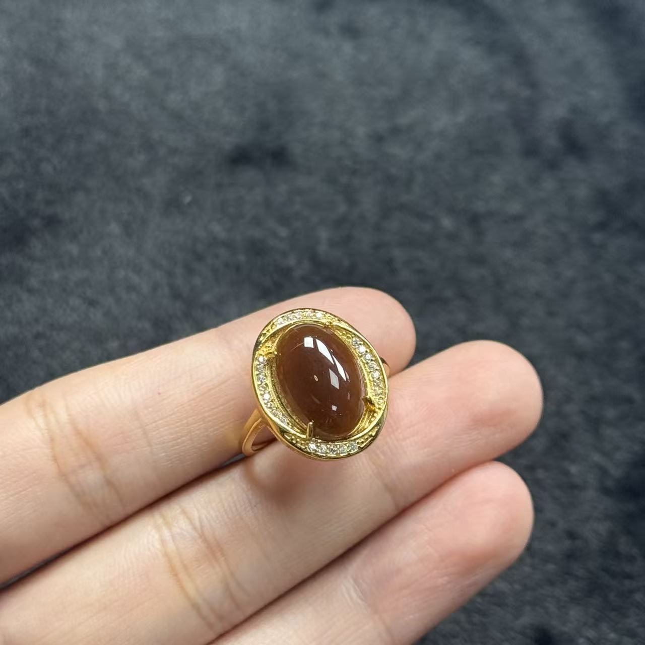 925银和田玉糖料戒指-约18*15*5mm-多样性发货-Y钰-B1776