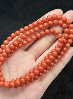 南红（玛瑙）南红圆珠项链-约5mm-T柯-多样性发货-A3976