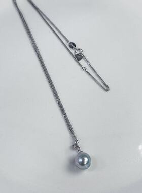 S925海水珍珠真多麻珍珠项链-约9mm-多样性发货-ZG珍-A7762
