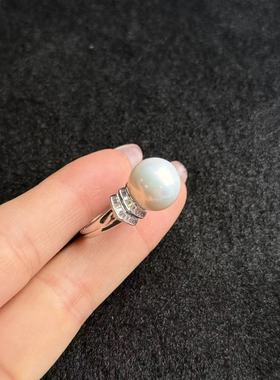 S925银淡水珍珠戒指-约12mm-多样性发货- C七- A5736