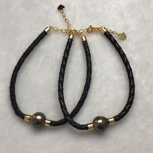 ZG珍 多样性发货 Y725 约6mm S925银大溪地海水珍珠手绳