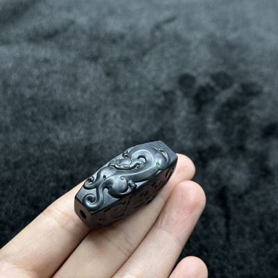 和田玉墨玉吊坠-约40*20*16mm-多样性发货- ZH玉 B1263