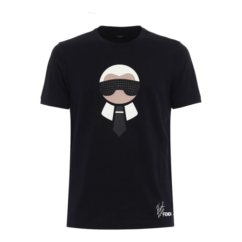FENDI KARLITOϵÁÐÄÐÊ¿´¿ÃÞÀÏ·ðÒ¯Ó¡»¨Ê±ÉÐÐÝÏÐÔ²Áì¶ÌÐäTÐô