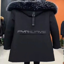 新款派克服男冬季厚皮草皮毛一体外套中长款獭兔貂毛毛可拆卸内胆