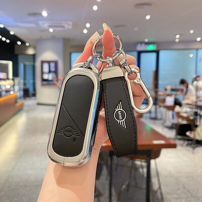 适用于25款宝马mini钥匙套新能源countryman高档壳cooper金属皮扣