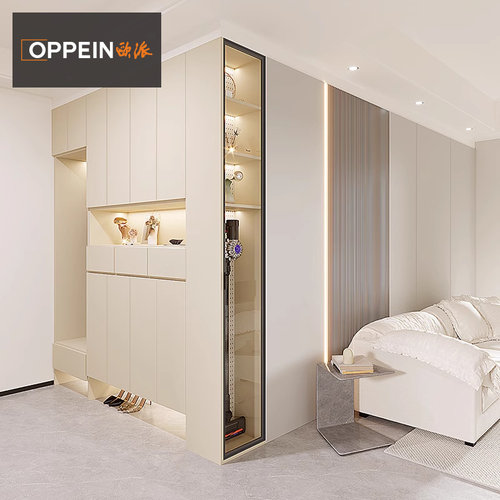 欧派定制入户玄关柜鞋柜一体整墙