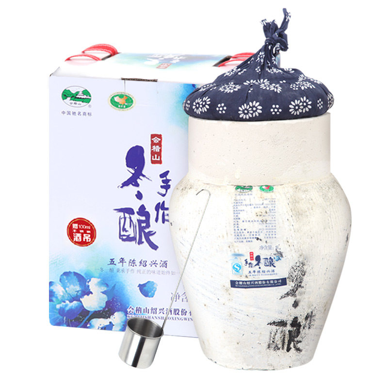 绍兴黄酒 会稽山纯正五年手工冬酿5年坛装绍兴酒礼盒5L花雕酒包邮