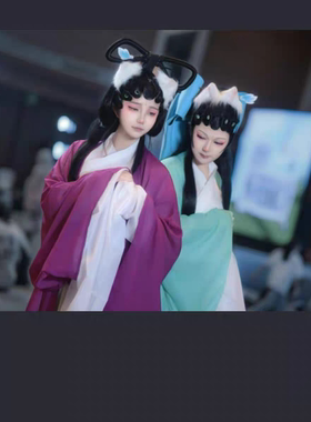 新款现货原创服coc京剧猫小青长直裾古风花旦水鬓简易款oc衣服