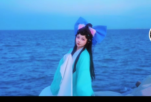 万圣节京剧猫小青cos服长直裾古风花旦水鬓简易款演出戏曲衣厂家