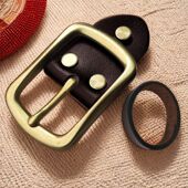 皮带扣头复古针扣皮带日字扣真皮腰带头 4.0铜扣头男士 3.5 3.7