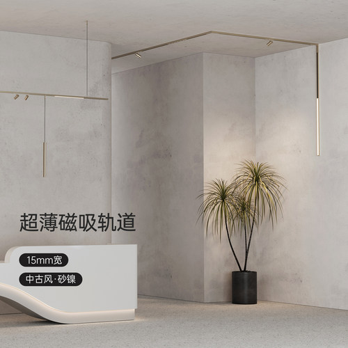 仙人掌照明15mm磁吸轨道灯砂镍色