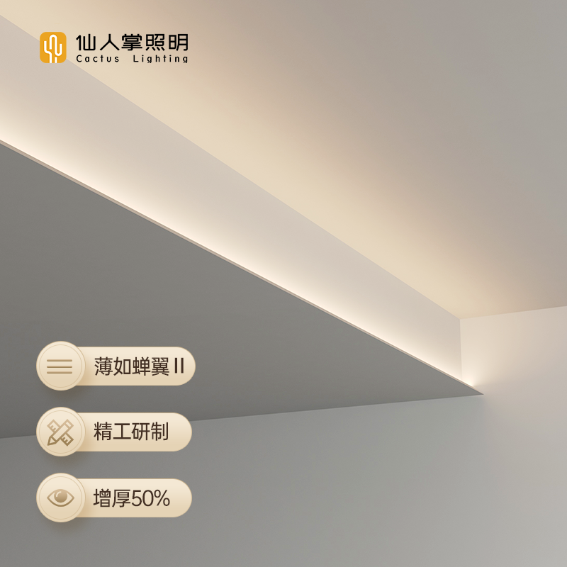 仙人掌照薄如蝉翼明吊顶灯带型材