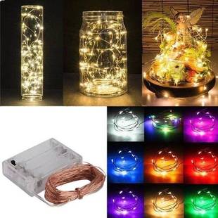 波波球2节3节5号电池盒30led铜线灯串 圣诞节装饰礼盒花束彩灯