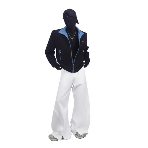 BlackClothes个性撞色短款夹克