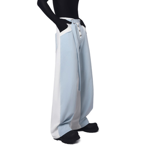 BlackClothes夏季撞色宽松休闲裤