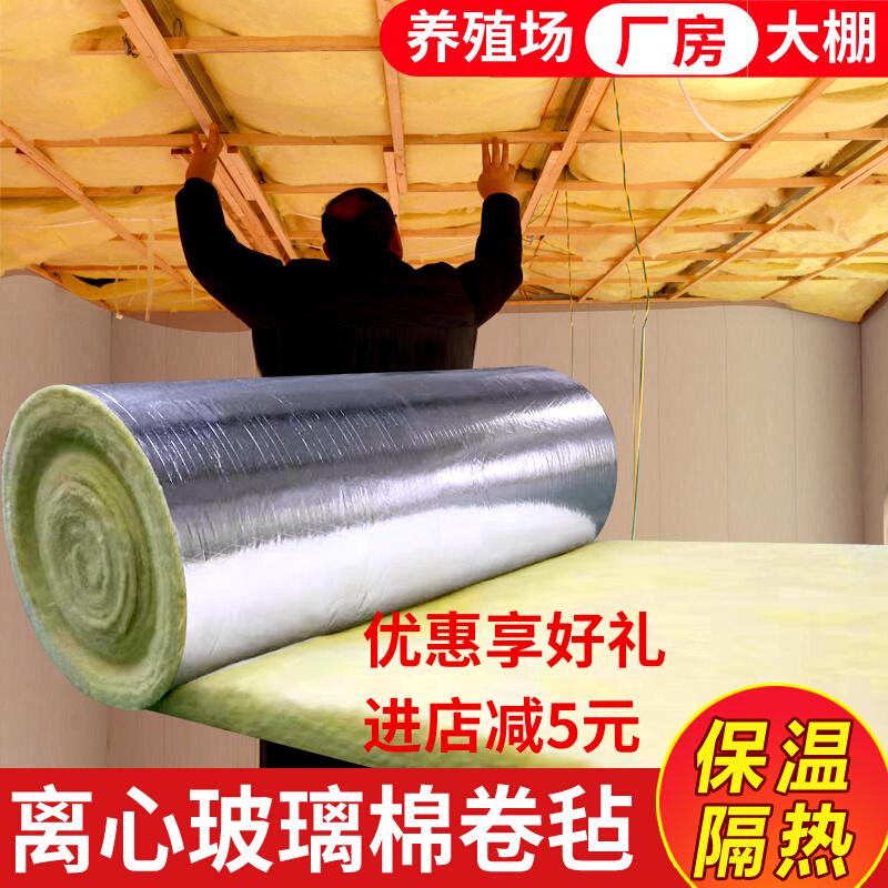 岩棉卷保温棉卷隔热棉玻璃棉卷毡玻璃丝绵厂房养殖大棚墙体防火板