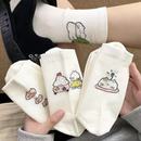 ins韩版春秋后跟线条卡通可爱小猫咪早秋款堆堆袜子女中筒袜学生