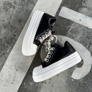 【帽子先森】哇哦RO面包鞋男滑板鞋厚底真皮松糕鞋欧洲站低帮鞋潮