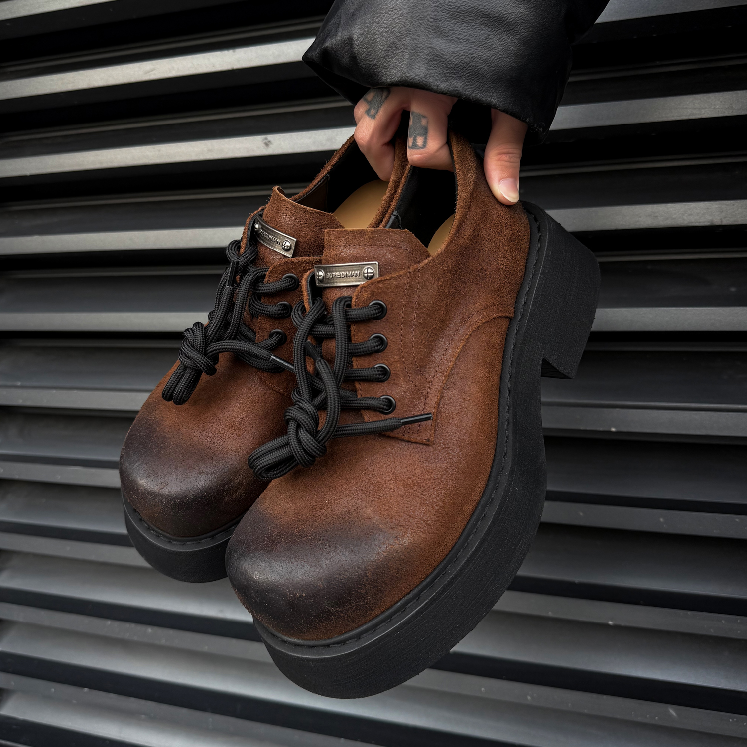 美拉德棕米奇德比鞋男老钱风大头