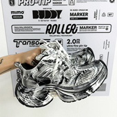 欧货超嗲松糕鞋 男厚底6cm休闲鞋 帽子先森 炸裂泼墨做旧老爹鞋