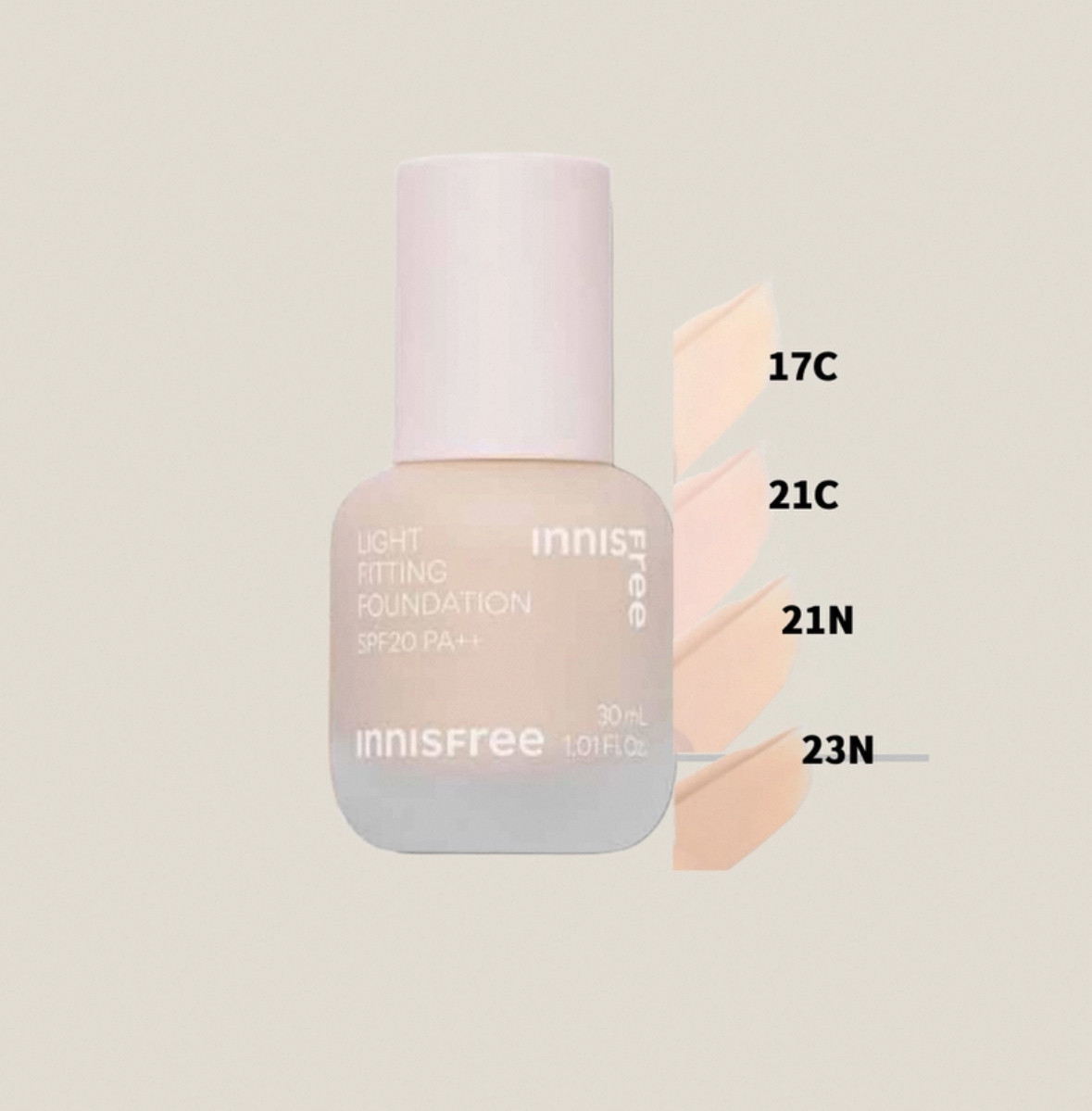 【韩国正品】innisfree悦诗风吟光泽粉底液霜30ml遮瑕滋润不卡粉