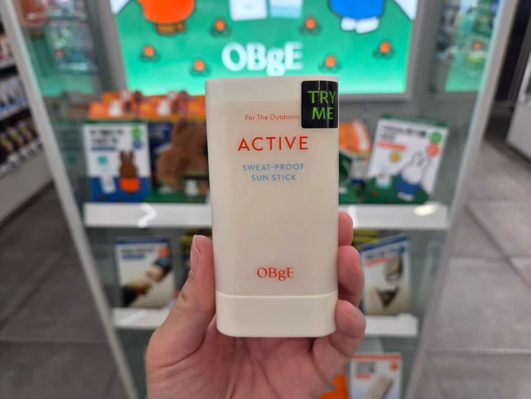 【韩国正品】Obge防晒棒防水控油sunstick清爽防汗轻薄不油腻净爽