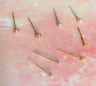 超迷你隐形2mm925纯银小豆豆耳钉女 韩版小圆球银色耳骨钉 防过敏