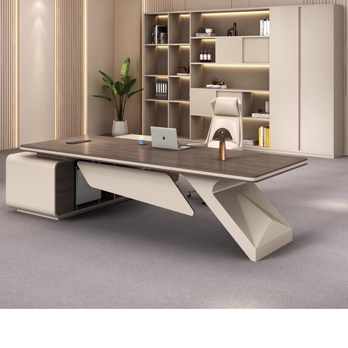 轻奢老板桌办公桌简约现代董事长总裁桌大班台经理办公室桌椅组合