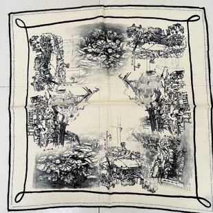 古典街道65cm丝毛方巾秋冬时尚 通勤围巾保暖百搭披肩丝巾