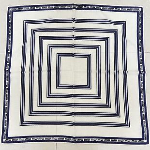 回字纹65cm丝毛中方巾秋冬季 保暖护颈百搭小围巾