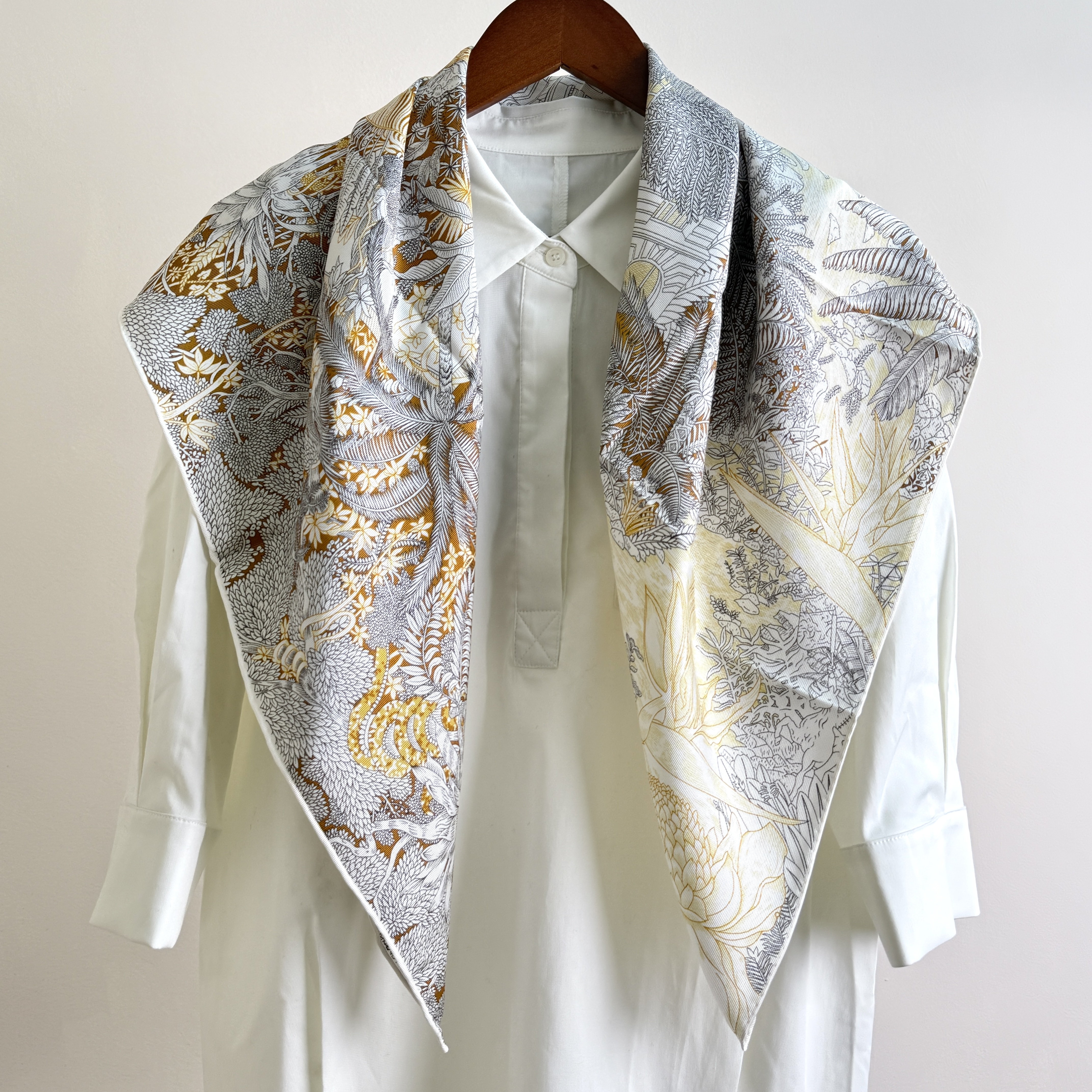 特价好货意罗绸白金雨林福宝双面异色90cm重磅100桑蚕丝方巾丝巾