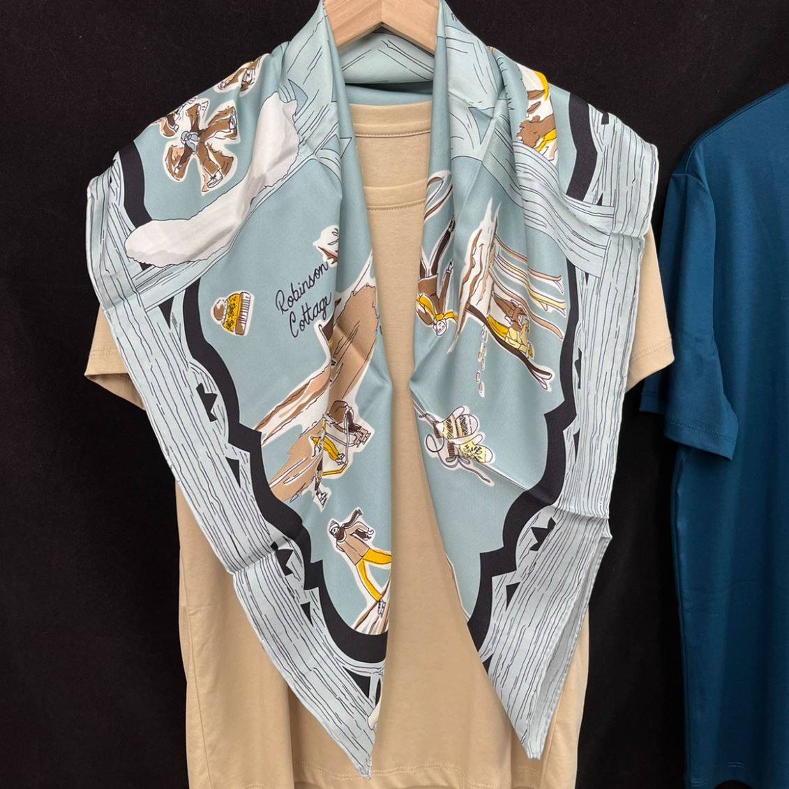 滑雪场100桑蚕丝18姆米重磅真丝斜纹砂洗大方巾90cm丝巾手感软糯