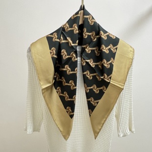 特价 百搭丝巾 好货绳结真丝斜纹65cm方巾时尚