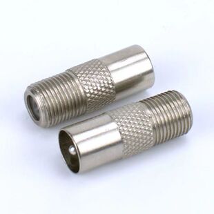 英制F转换头 F母转天线公=F母转9.5TV公头 F母转TV公头电视插头