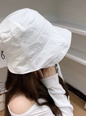 韩系纯色渔夫帽子女春夏季新款轻薄透气防晒遮阳帽可折叠水桶盆帽