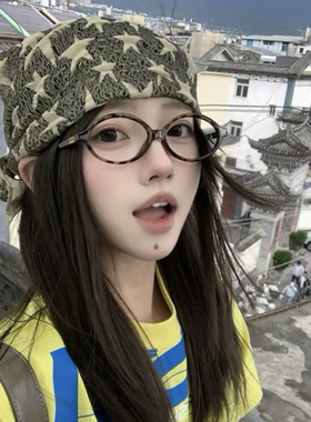 美式废土风星星包头巾女夏薄款街头时尚多功能抹胸丝巾小方巾领巾