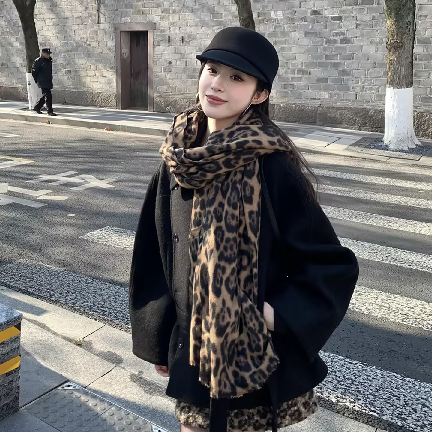 韩系复古时髦棕色豹纹围巾秋冬装饰搭配大版长款围脖加厚保暖披肩,服饰配件/皮带/帽子/围巾,围巾/丝巾/披肩,淘宝优惠券,粉丝福利购,淘宝优惠卷