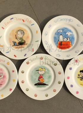 CYGJ-CQ-034 好可爱骨瓷!外贸出口米国原单 骨瓷甜品碟平盘